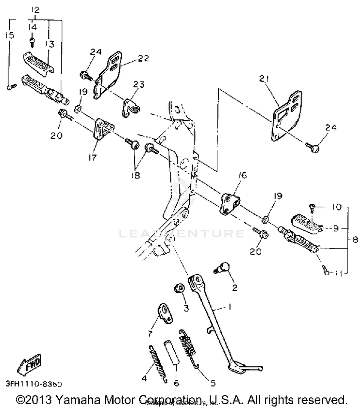 Stand Footrest Schematic