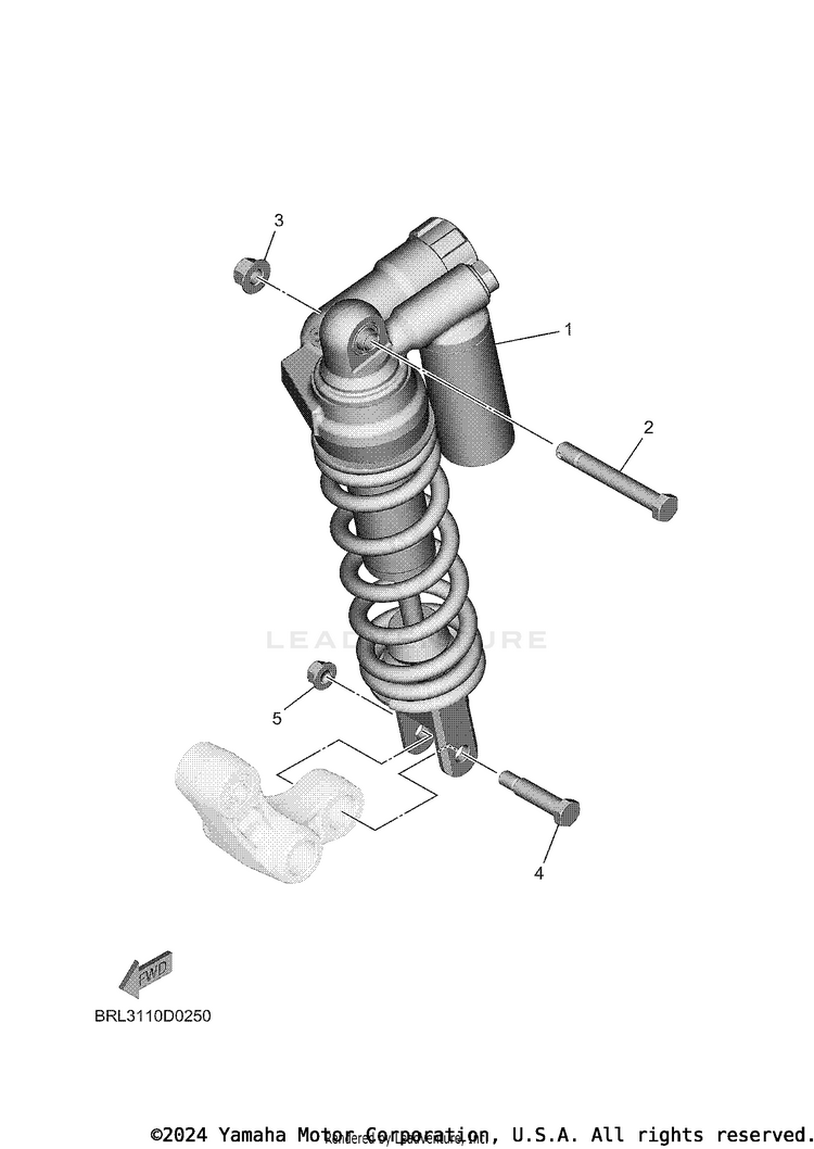 Rear Suspension TENERE 700 WORLD RAI - XTZ7WRTCB - 2026 Schematic