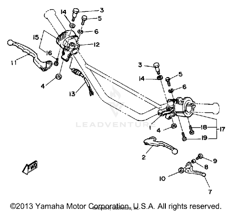 Handle Switch - Lever Schematic