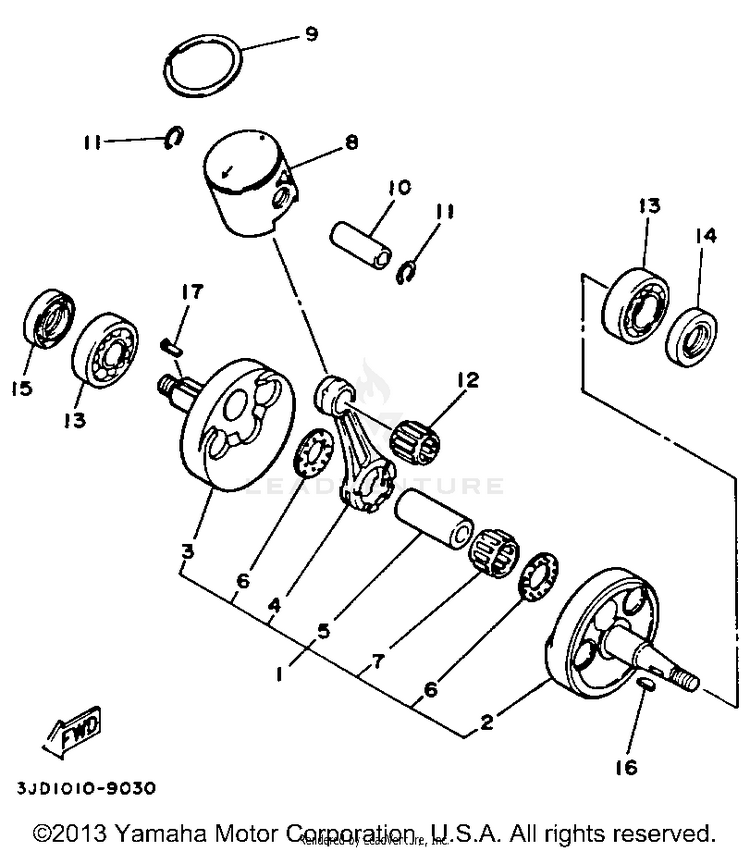 Crankshaft - Piston Schematic