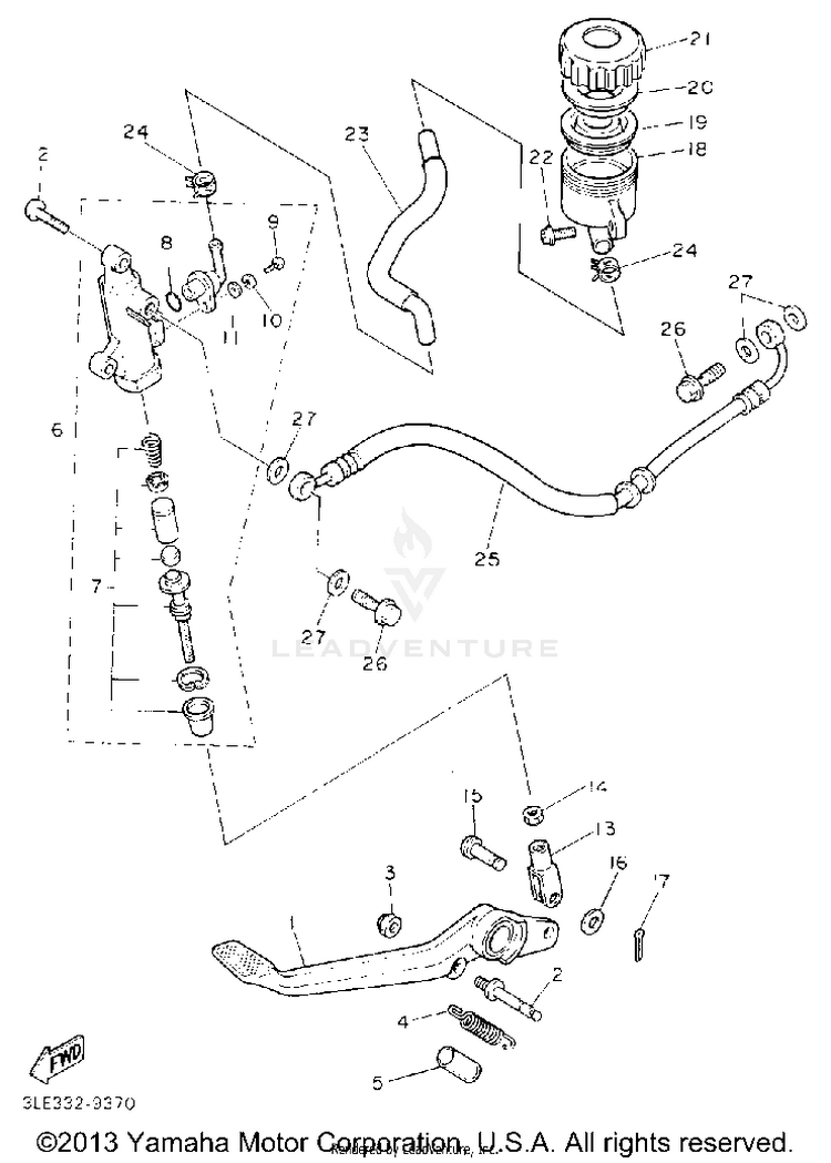 Rear Master Cylinder Schematic