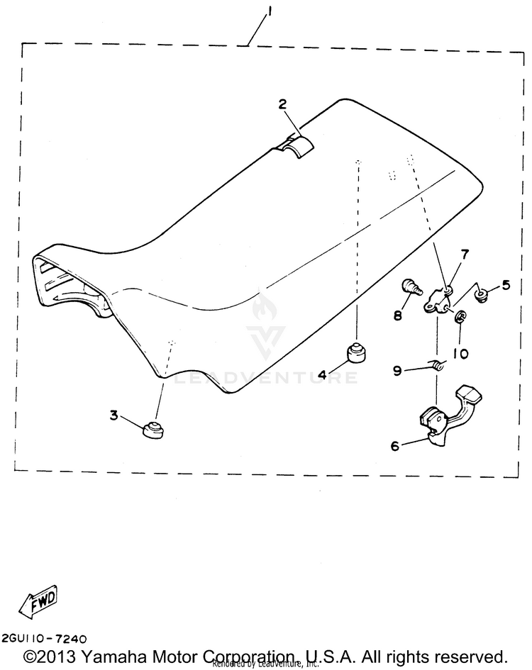 Seat BANSHEE - YFZ350F - 1994 Schematic