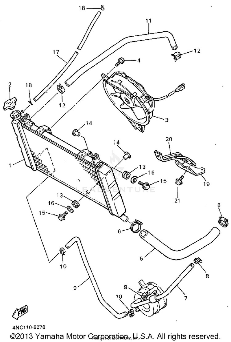 Radiator Hose Schematic