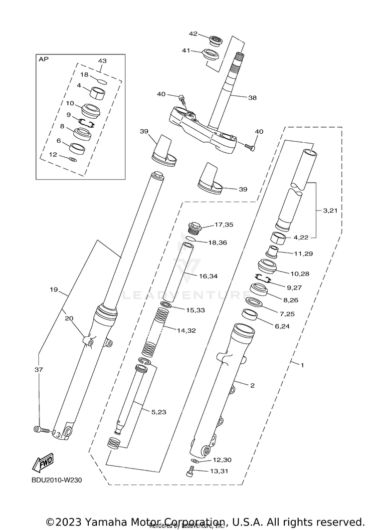 Front Fork Schematic