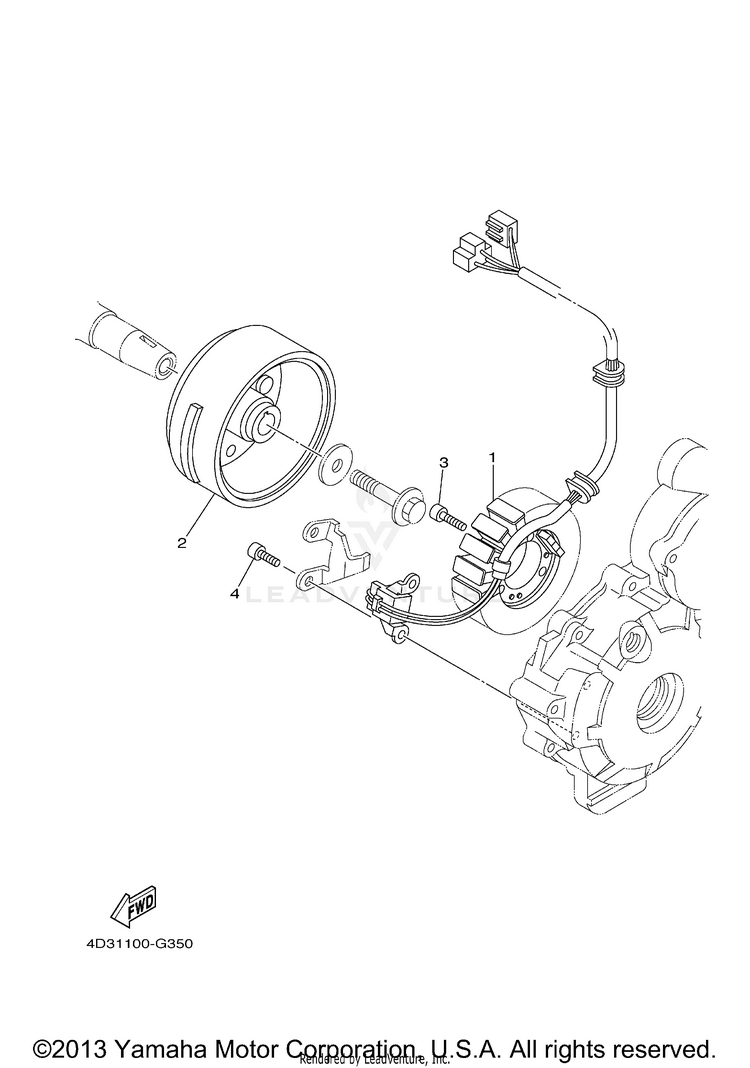 Generator RAPTOR 250 - YFM25RYL - 2009 Schematic