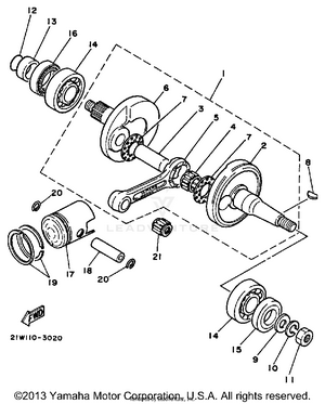Crankshaft - Piston Schematic