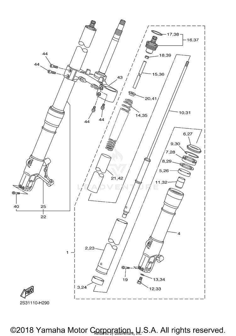 Front Fork Schematic