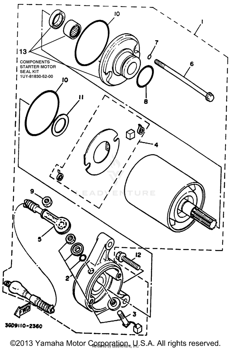 Starting Motor Schematic