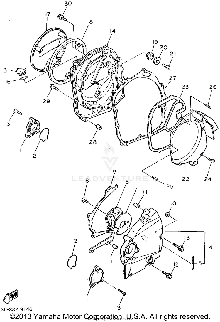 Crankcase Cover 1 Schematic