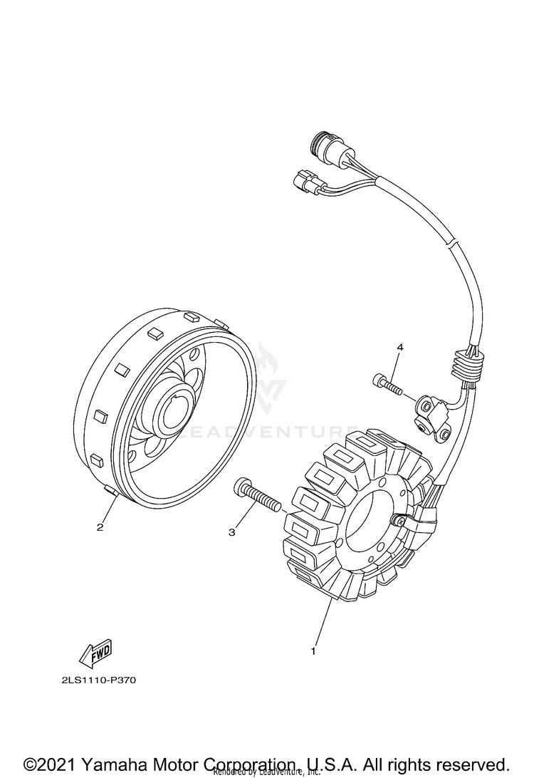 Generator RAPTOR 700R - YFM70RSCML - 2021 Schematic