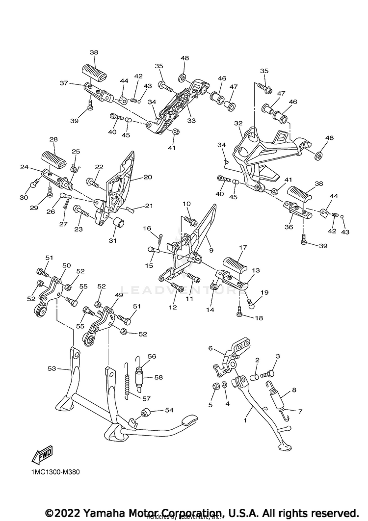 Stand & Footrest Schematic