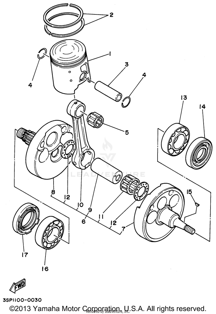 Crankshaft - Piston Schematic
