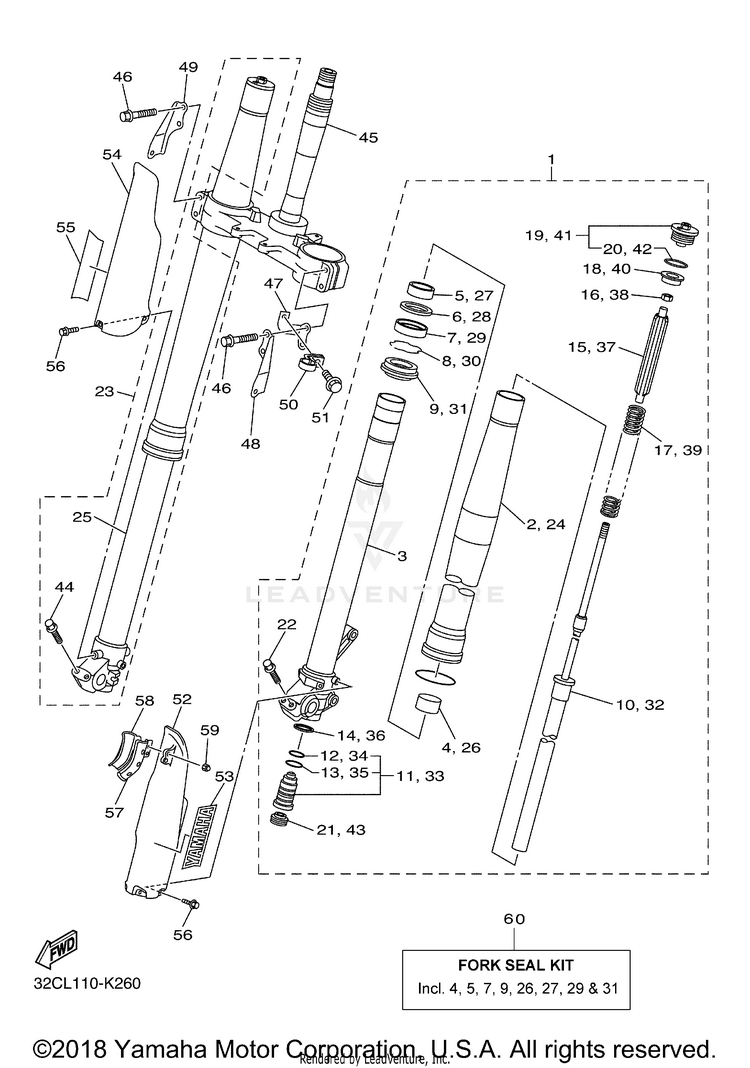 Front Fork Schematic