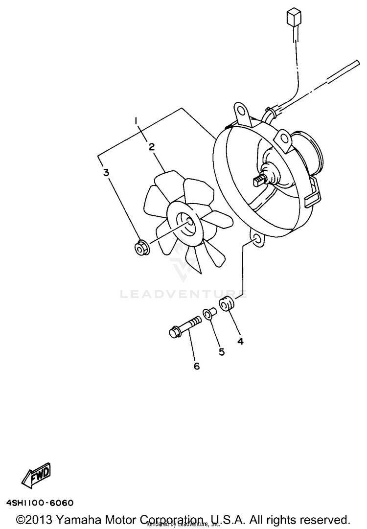 Blower KODIAK 4WD - YFM400FWH - 1996 Schematic