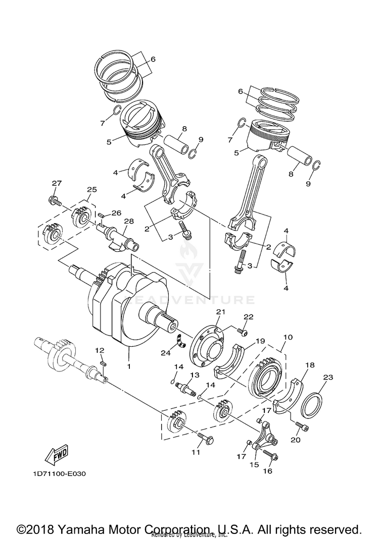 Crankshaft Piston Schematic