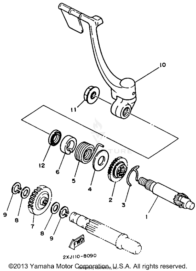 Starter BLASTER - YFS200D - 1992 Schematic