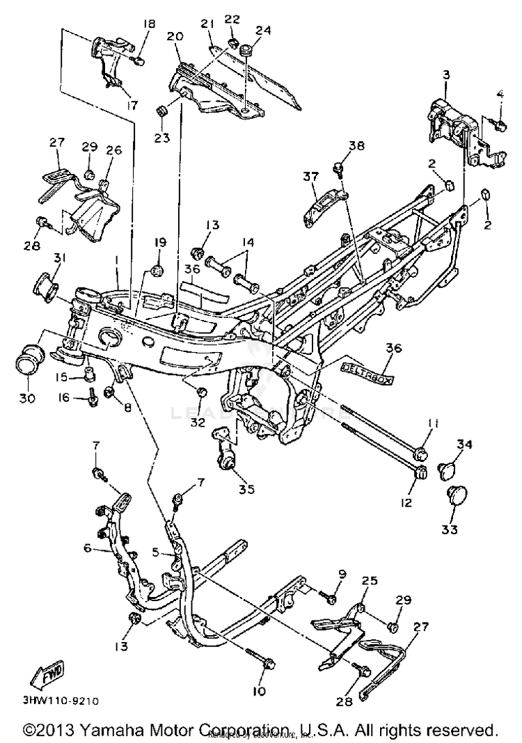 Frame FZR600AC - 1990 Schematic