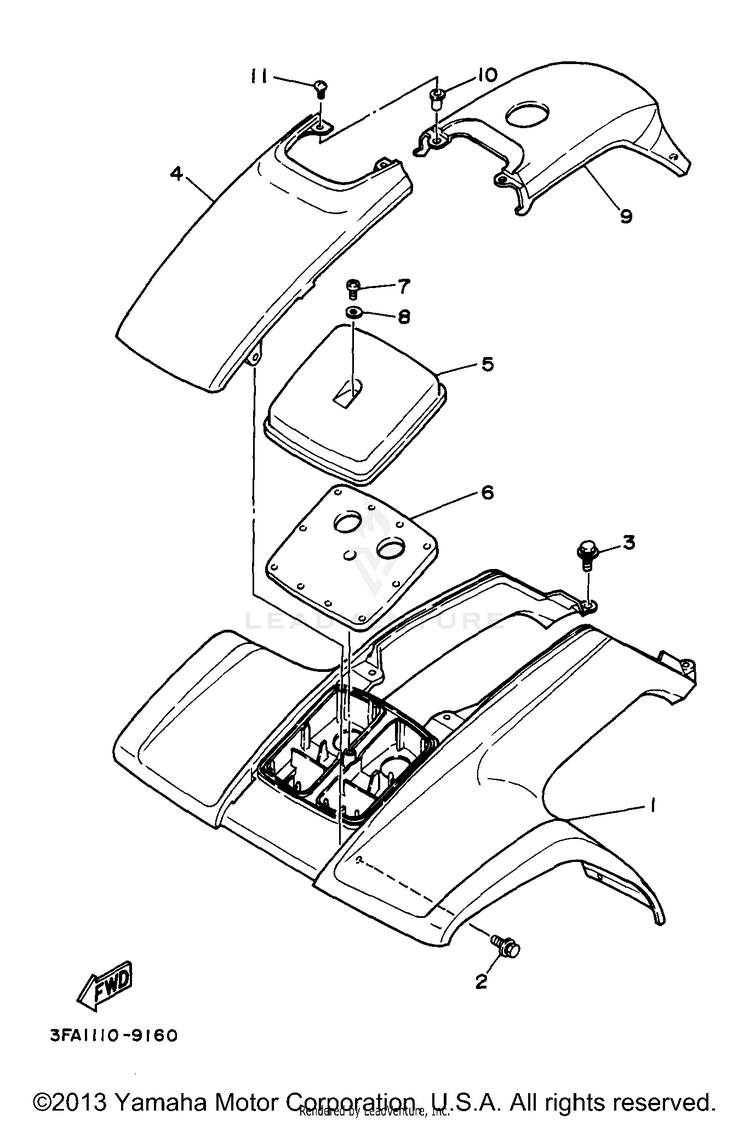 Front Fender Schematic