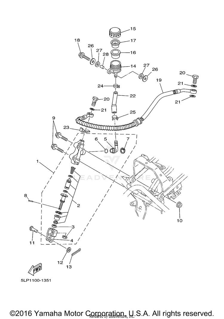 Rear Master Cylinder Schematic