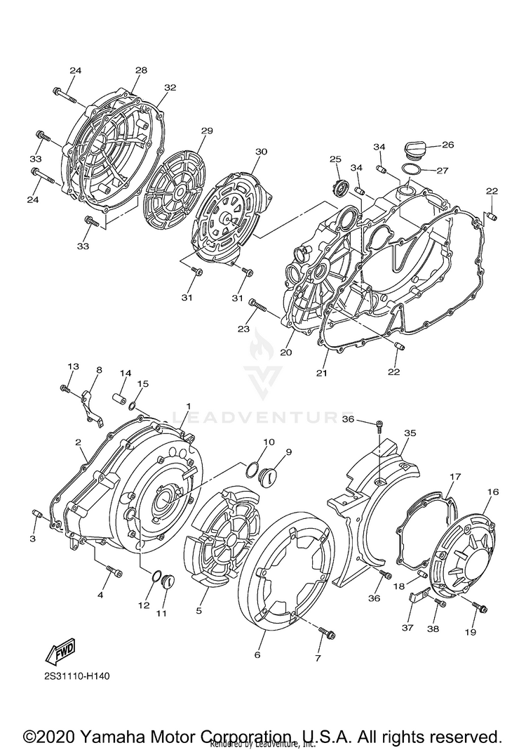 Crankcase Cover 1 Schematic