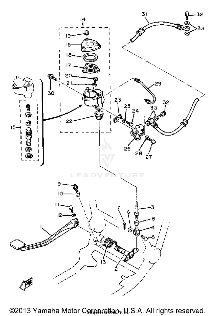 Brake XS1100LH - 1981 Schematic