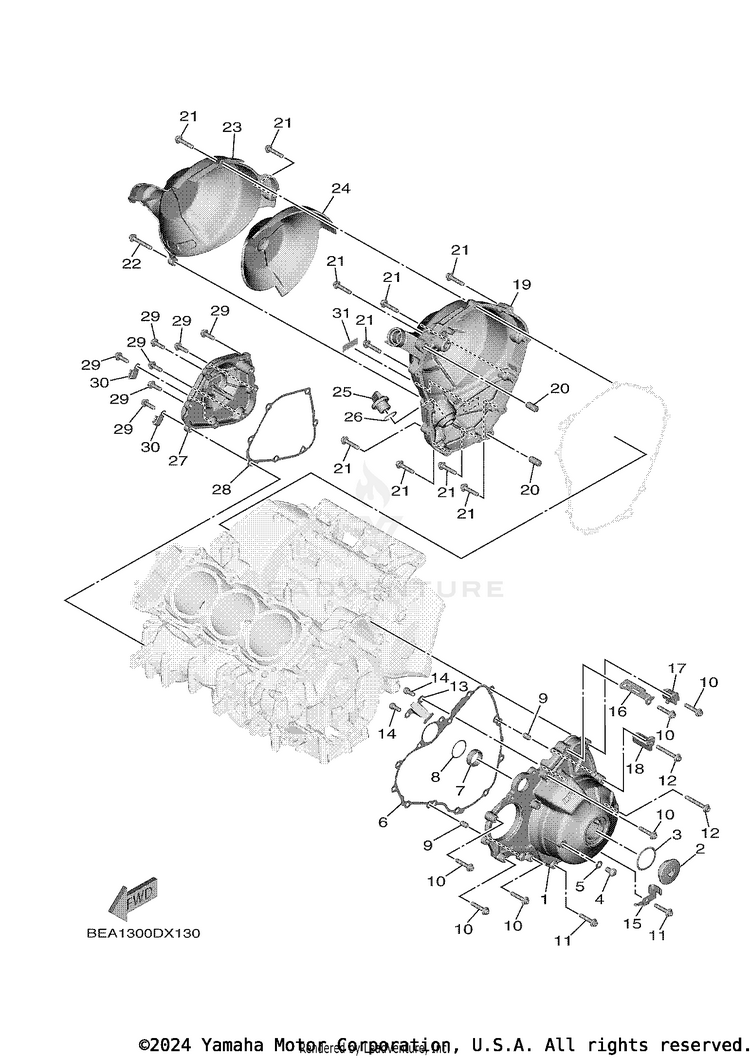 Crankcase Cover 1 Schematic
