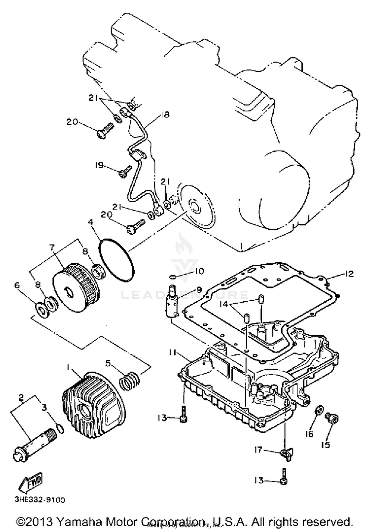 Oil Filter FZR600AC - 1990 Schematic