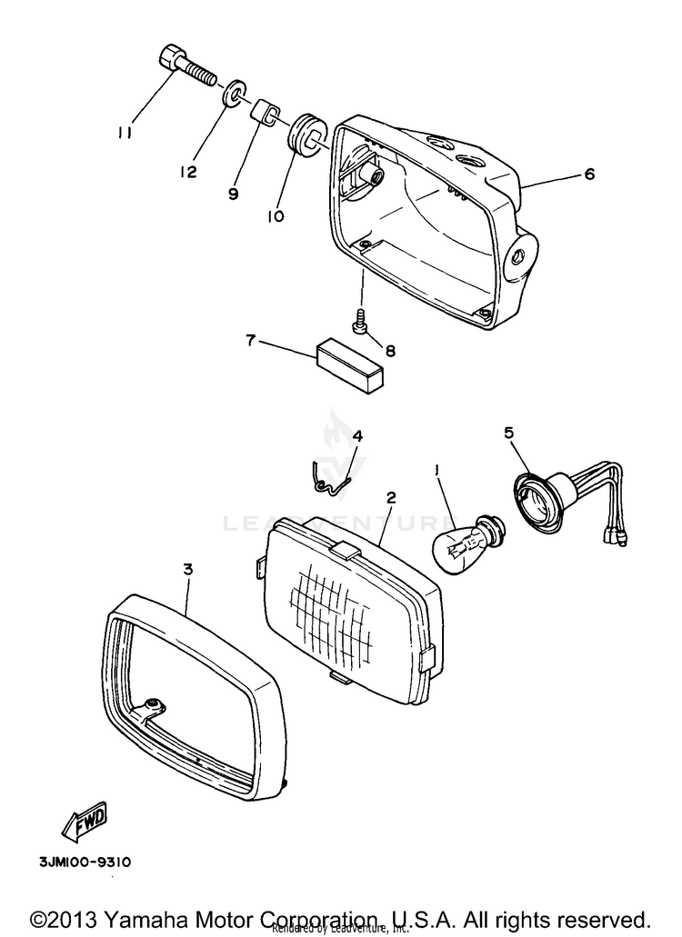 Headlight BLASTER - YFS200J - 1997 Schematic