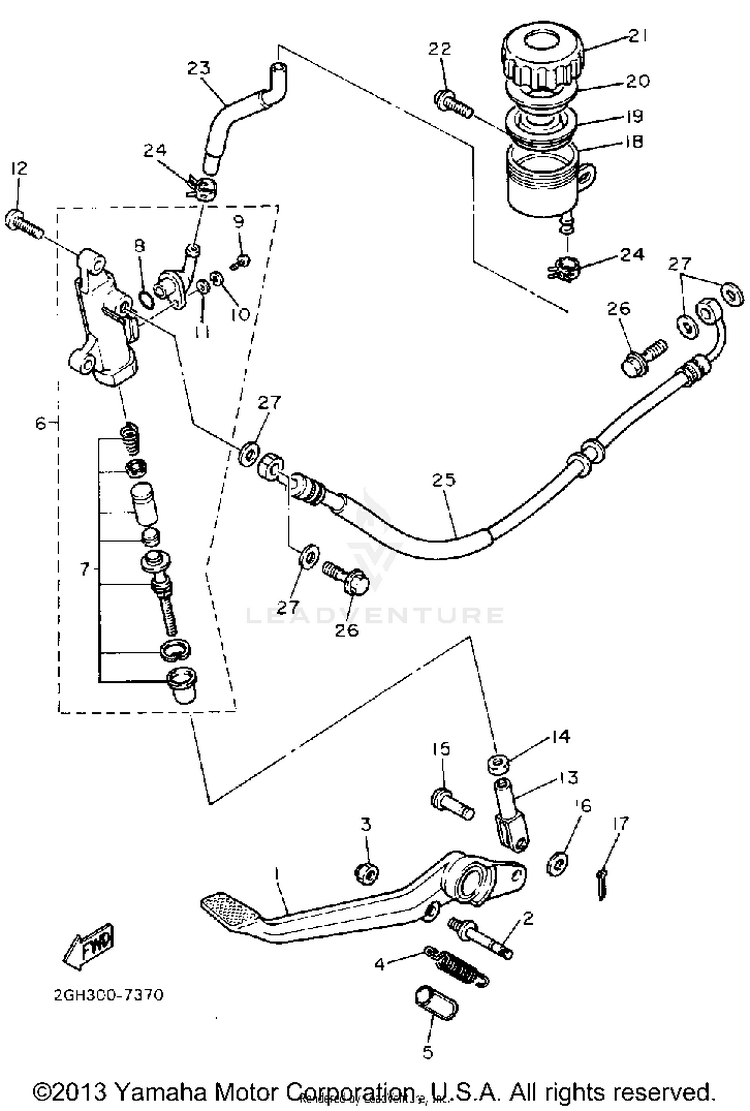Rear Master Cylinder Schematic