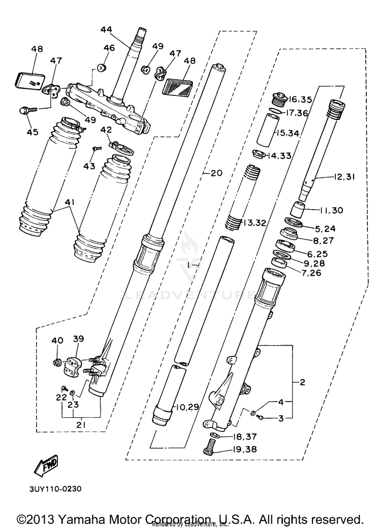 Front Fork Schematic