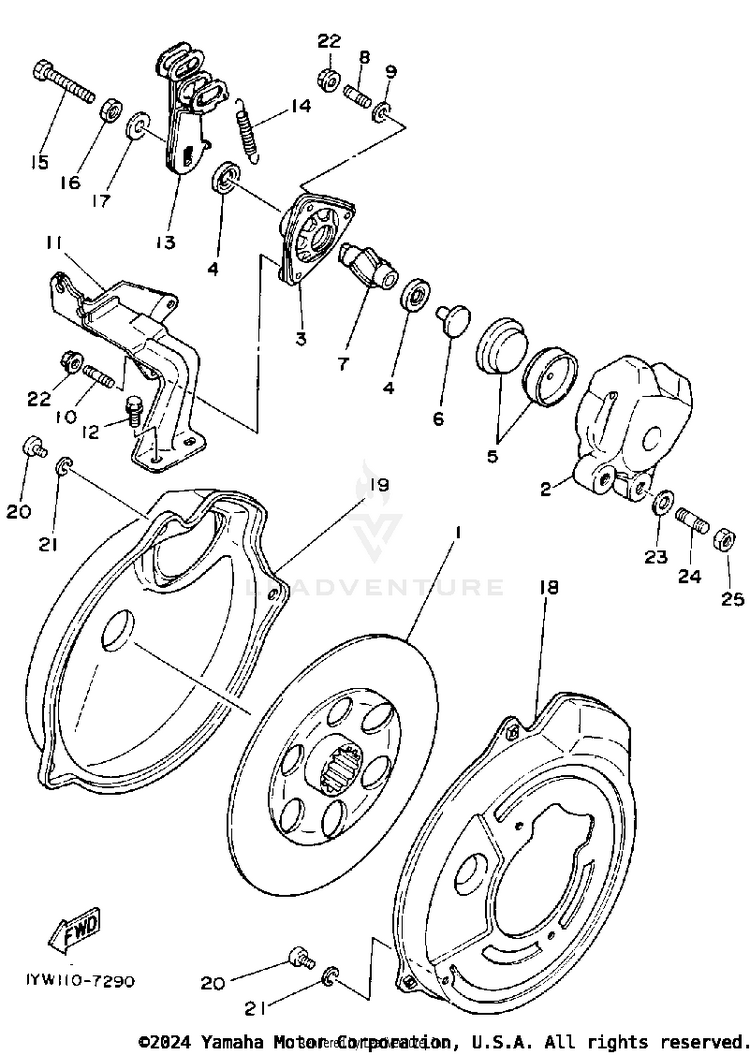 Rear Brake Caliper Schematic