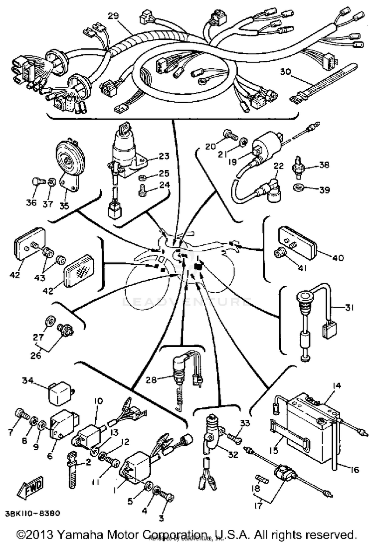 Electrical 1 DT50L - 1988 Schematic
