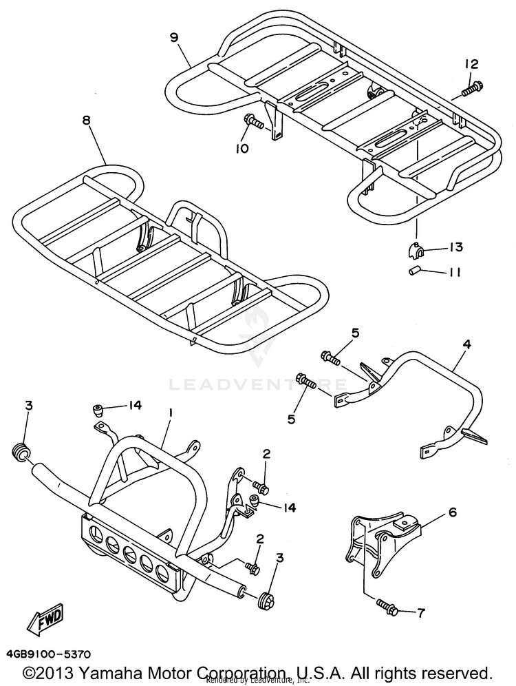 Guard KODIAK 4WD - YFM400FWG - 1995 Schematic