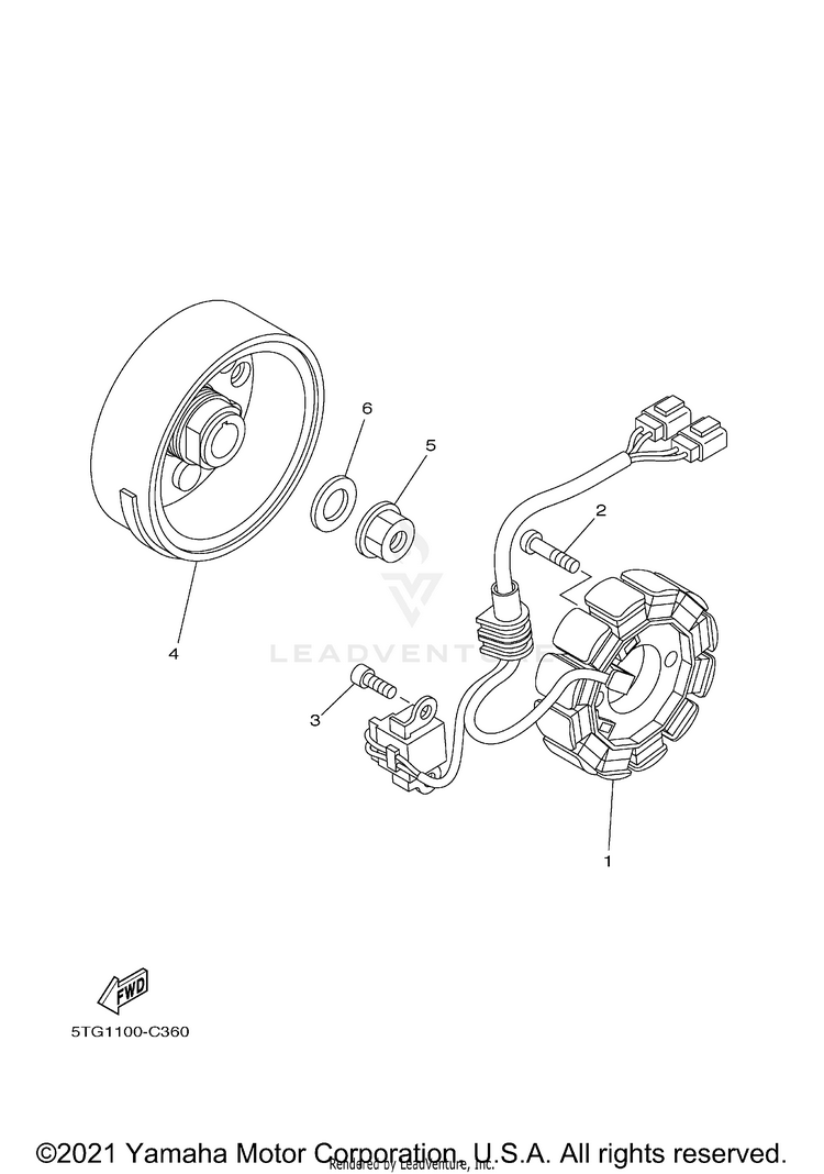Generator YFZ450 SPECIAL EDITI - YFZ450SPX - 2008 Schematic