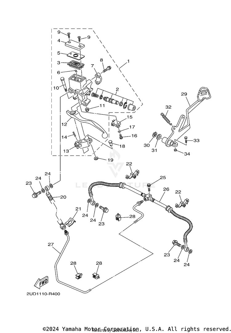 Rear Master Cylinder Schematic