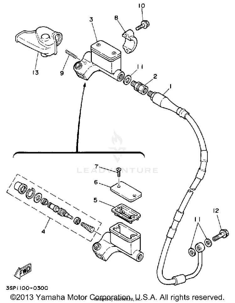 Front Master Cylinder Schematic
