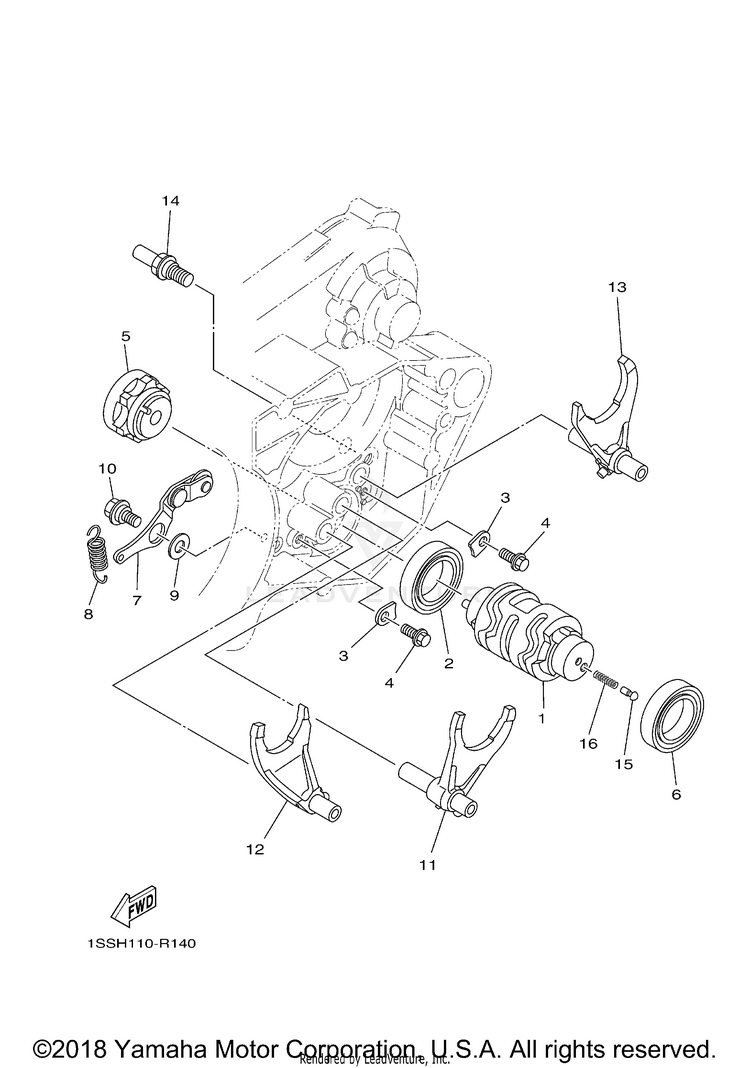 Shift Cam Fork Schematic