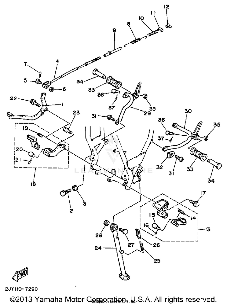 Stand Footrest Schematic