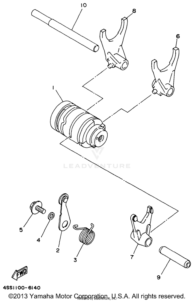 Shift Cam Shift Fork Schematic
