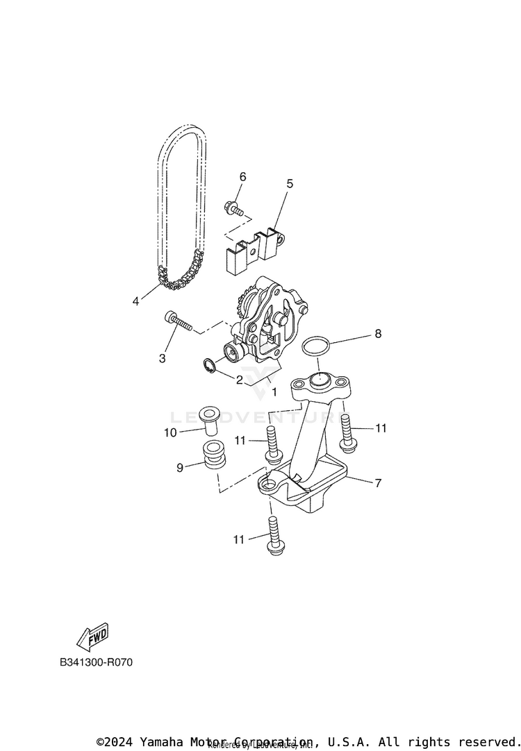 Oil Pump TENERE 700 - XTZ7NB - 2022 Schematic