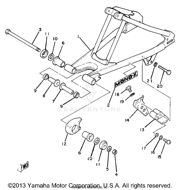 Rear Arm Yz80h Schematic