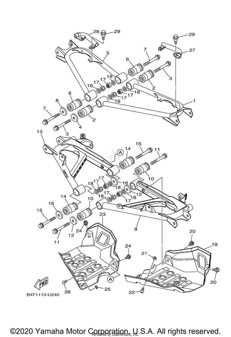 Rear Arm GRIZZLY EPS SPECIAL - YFM70GPSLS - 2020 Schematic