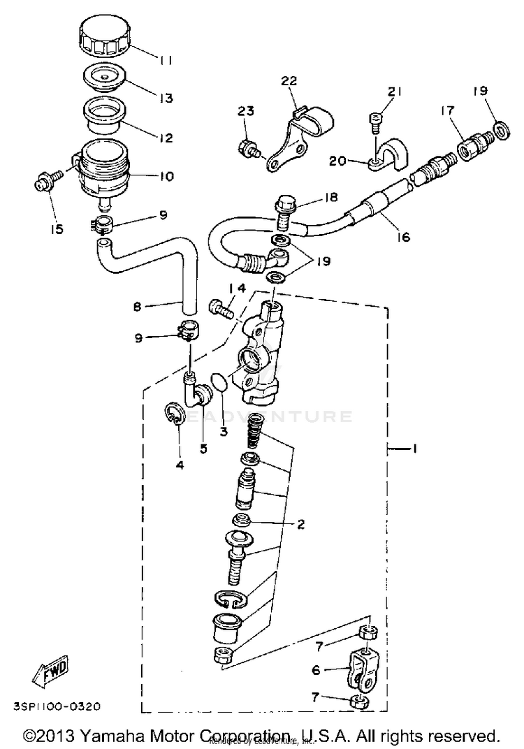 Rear Master Cylinder Schematic