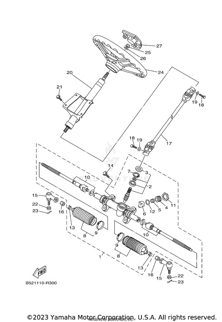 Steering WOLVERINE - YXE70WDBHG - 2017 Schematic