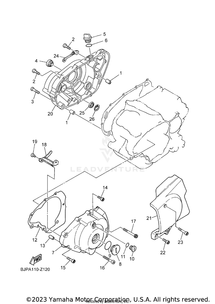Crankcase Cover 1 Schematic