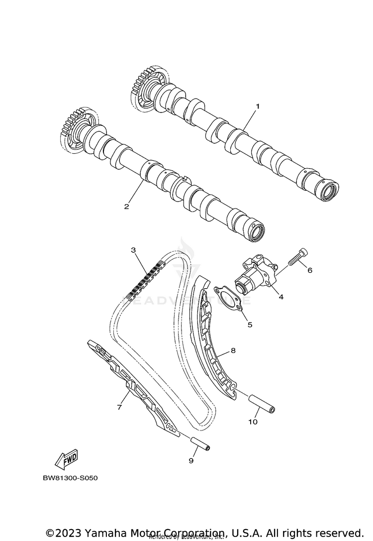 Camshaft Chain MT10 - MT10KCB - 2019 Schematic