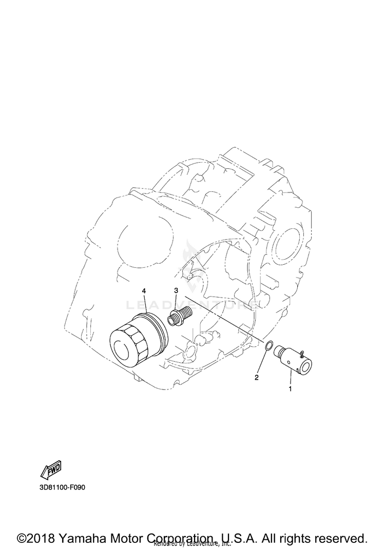Oil Cleaner V STAR 1300 TOURER - XVS13CTXB - 2008 Schematic