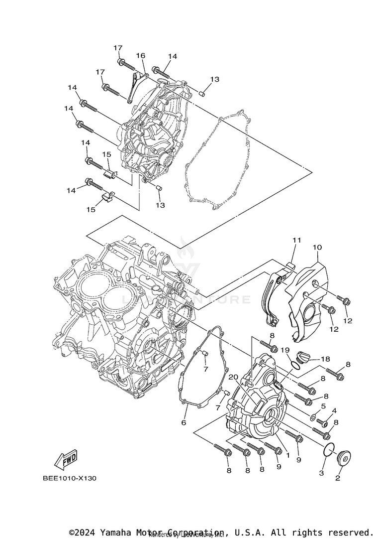 Crankcase Cover 1 Schematic