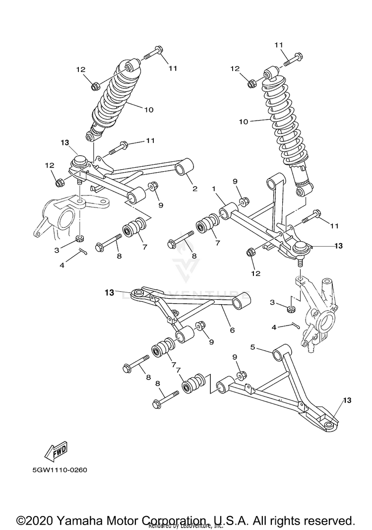 Front Suspension Wheel Schematic