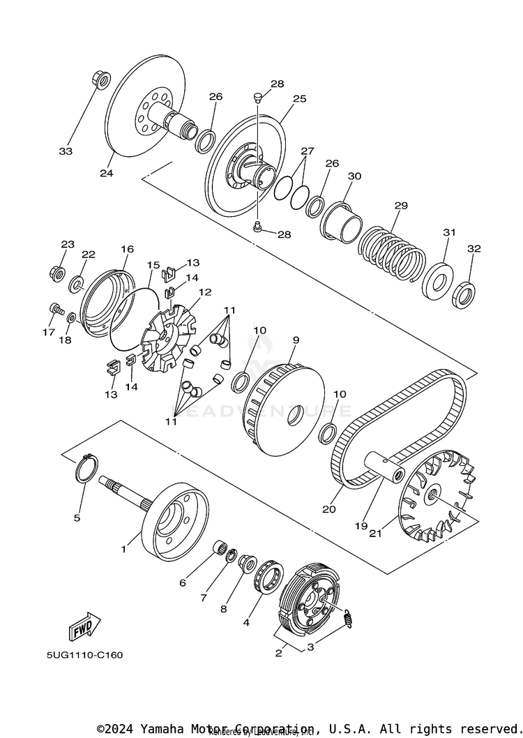 Clutch RHINO 660 - YXR660FAS - 2004 Schematic